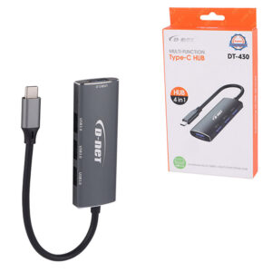 هاب 4 پورت Usb 03 Type c دی نت