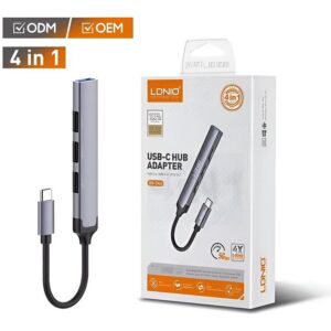 هاب 4 پورت TYPE C فلزی LDNIO مدل DS-34U