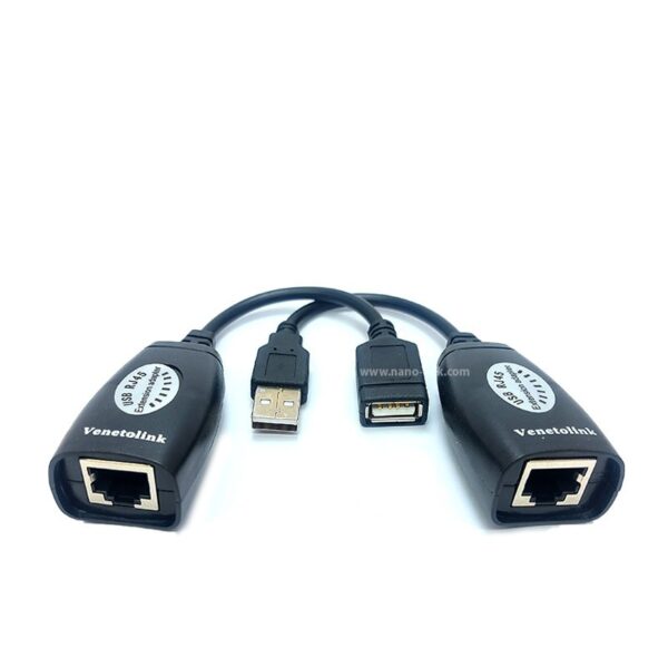 تبدیل افزایش USB تحت شبکه RJ45 طول 45 متر