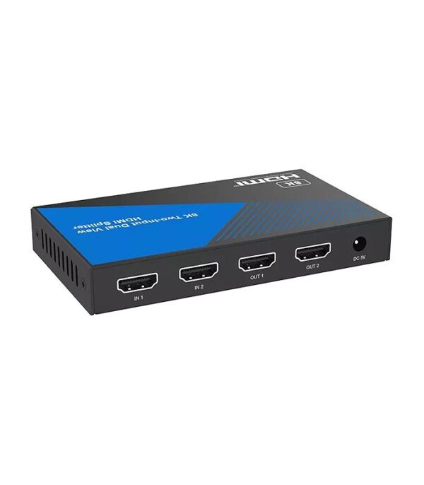 سوییچ اسپلیتر 2 پورت HDMI 8K فرانت