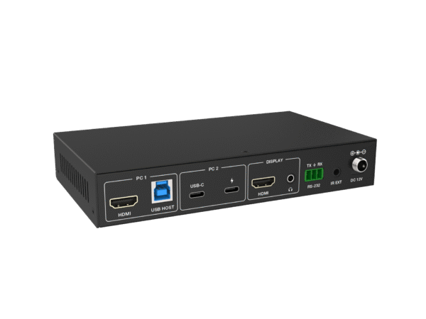 KVM سوئيچ 2 پورت با ورودی HDMI2.0/USB-C/USB3.0 وخروجیHDMI فرانت