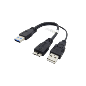 کابل USB 3.0 Micro B هارد با شارژر فرانت 20 سانتی متری