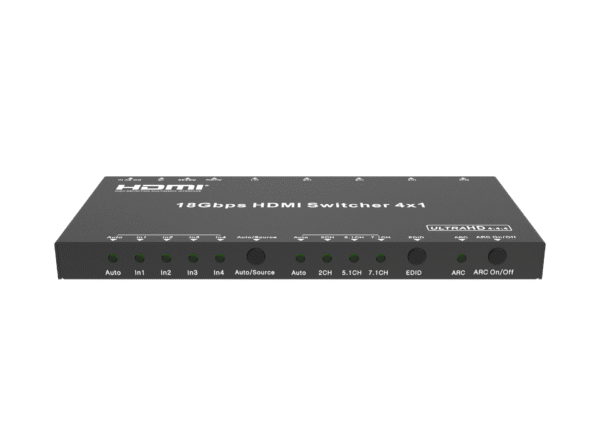 سوئيچ 4 پورتHDMI v2.0 با خروجي صدا + RS232 فرانت