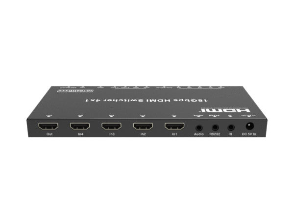 سوئيچ 4 پورتHDMI v2.0 با خروجي صدا + RS232 فرانت