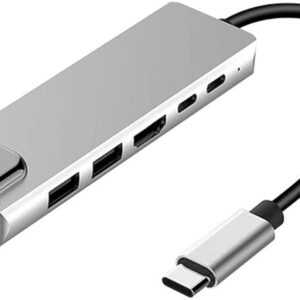 تبدیل و هاب حرفه ای بدنه فلزی کاره 6  LAN+HDTV+USB TYPE-C”2