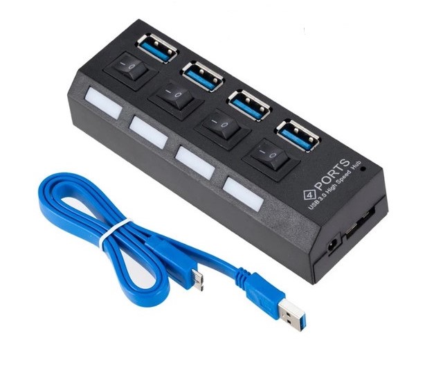 هاب 4 پورت USB 3.0 کلید دار