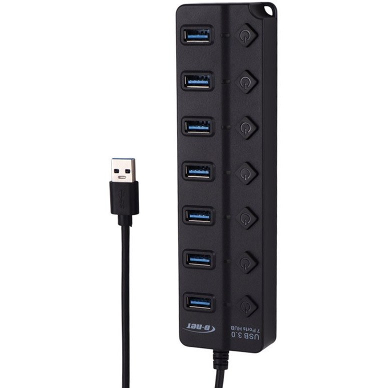 هاب USB 3.0 دی نت مدل DT-480 با ۷ پورت و کلید دار